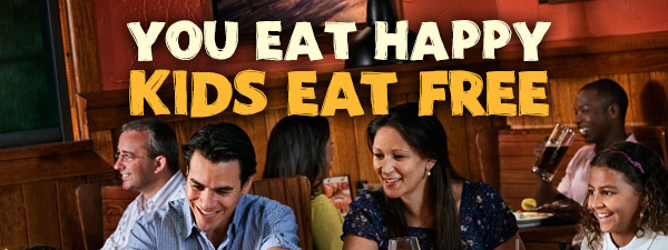 You eat happy. Kids eat FREE.