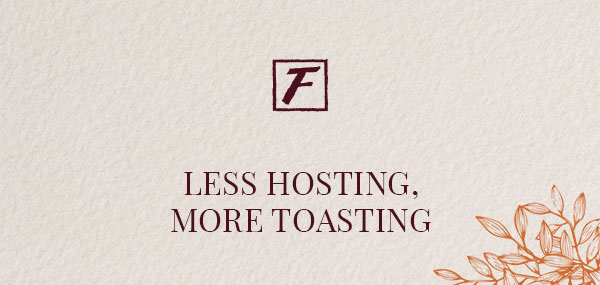 Fleming's Logo - Less Hosting, More Toasting