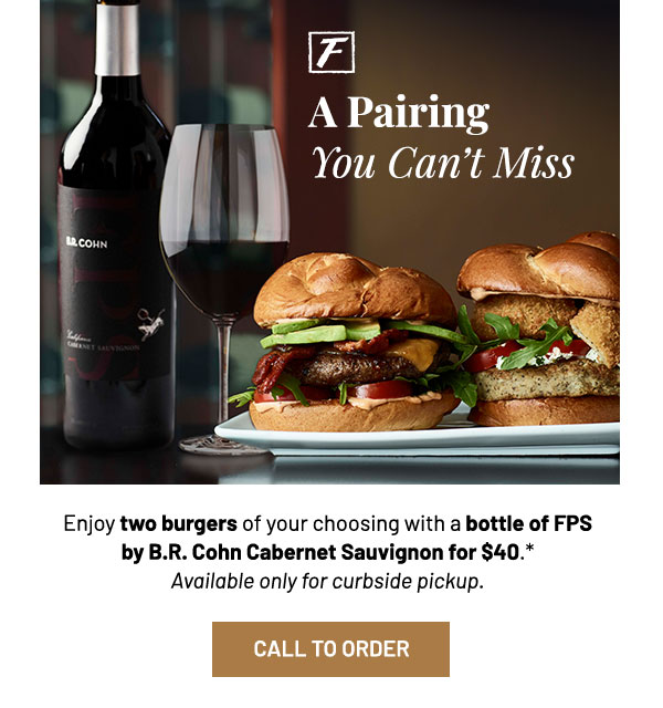 A Pairing you can't miss - two burgers and a cab.