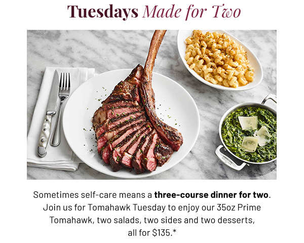 Tuesdays made for two - Learn More