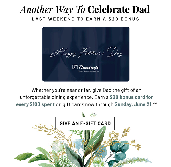 Another way to celebrate Dad - Learn More