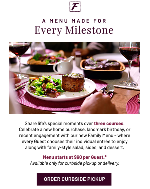 A menu for every milestone - Learn More