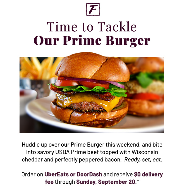 Time to tackle our prime burger - Learn More