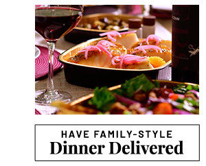 Family style dinner delivered - Learn more