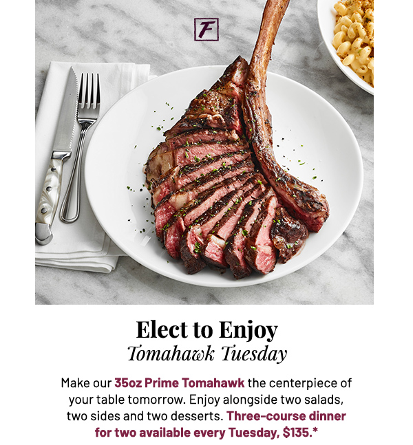 Tuesday three course dinner for two - Learn More