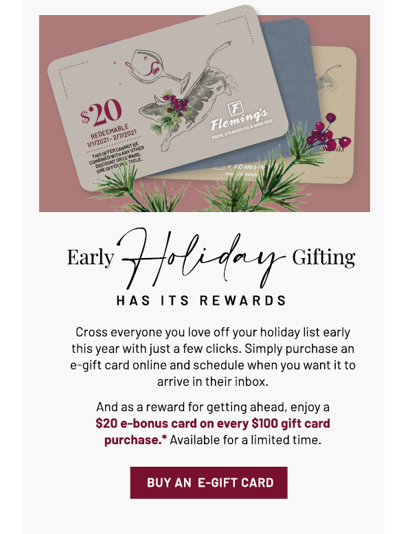 Early holiday gifting - Learn More