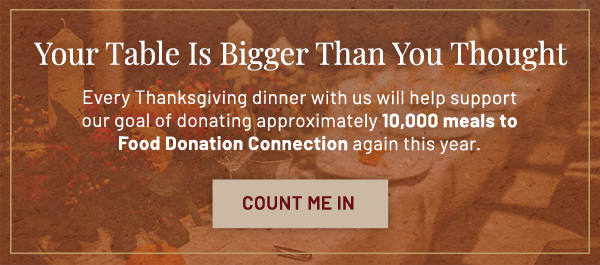 Your table is bigger than you thought - Learn More