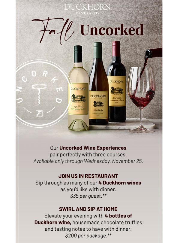 Fall uncorked - learn more