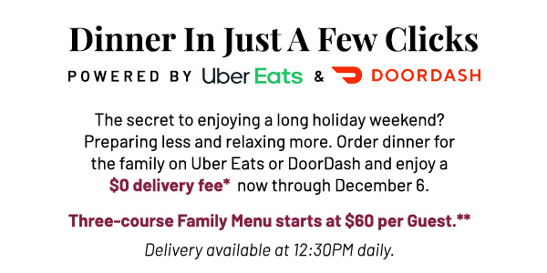 Dinner in just a few clicks - Learn More
