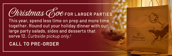 Christmas Eve for larger parties - Learn More