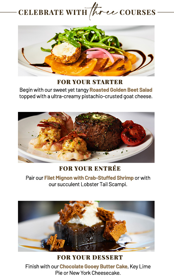 Fleming's Steakhouse - Easter menu