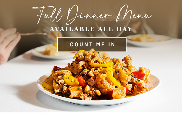 Full dinner menu - Learn More