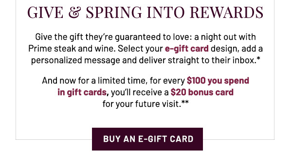 Give and spring into rewards - learn more