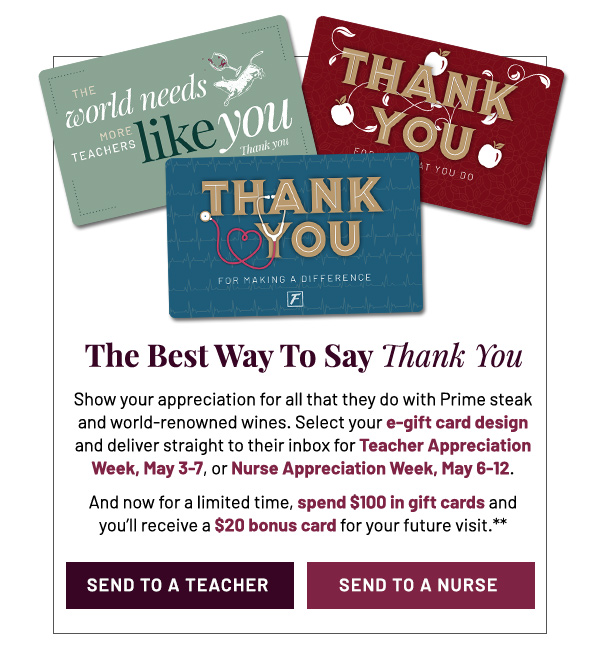 The best way to say thank you - learn more