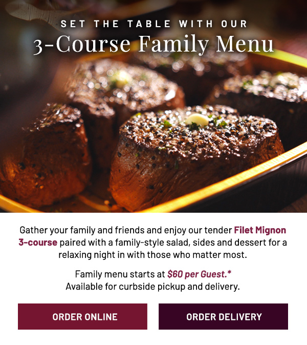 3 course family menu - Fleming's Steakhouse