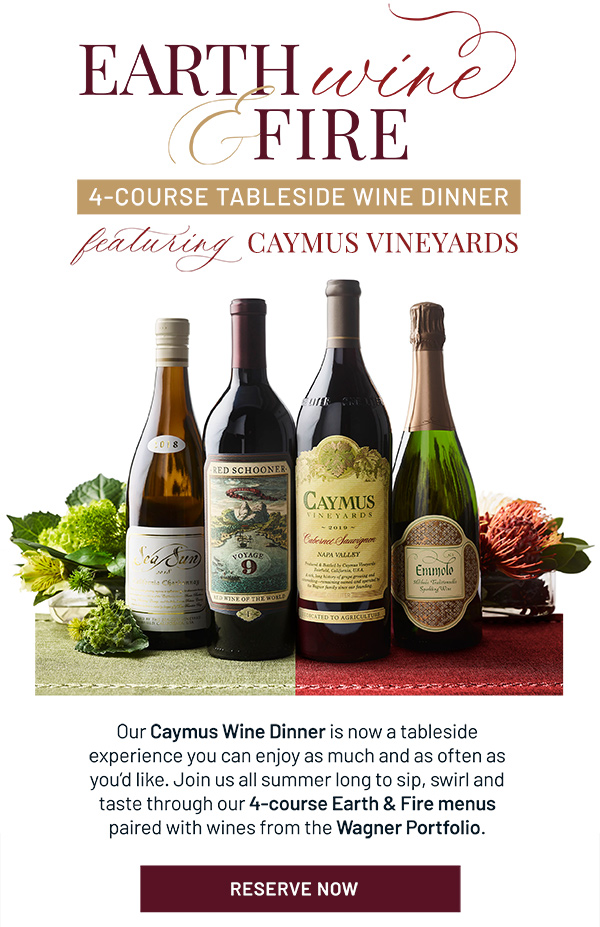 Earth, wine and fire - wine dinner event - learn more