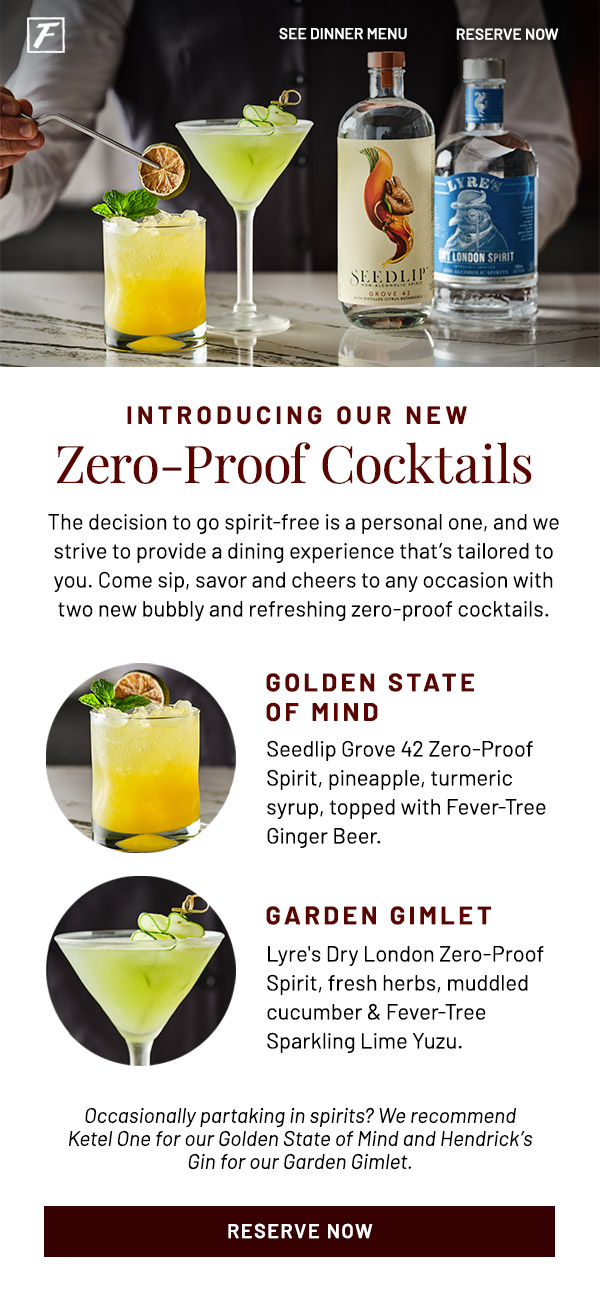 Introducing Our New Zero-Proof Cocktails