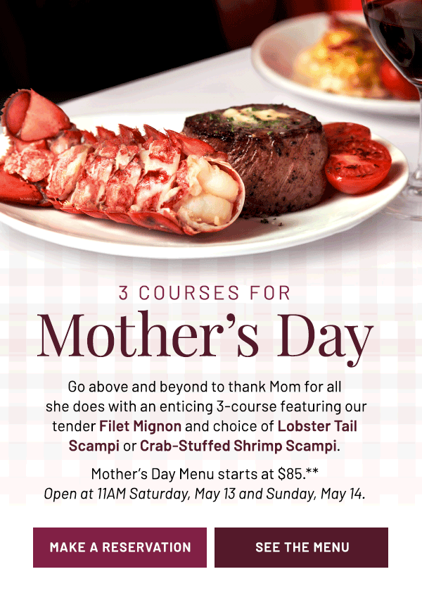 3 Courses For Mother's Day