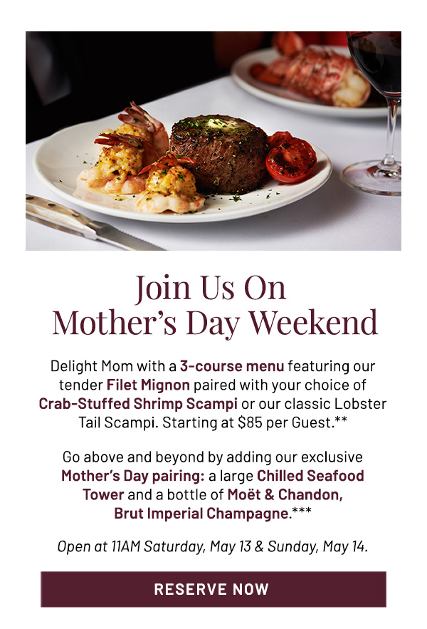 Join Us On Mother's Day For A Celebration She Deserves