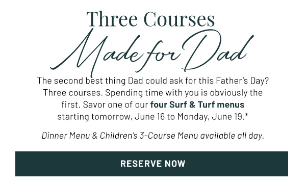 Three Courses Made For Dad