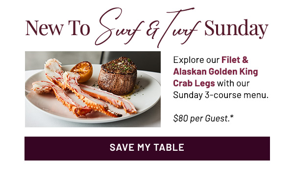 New To Surf and Turf Sunday