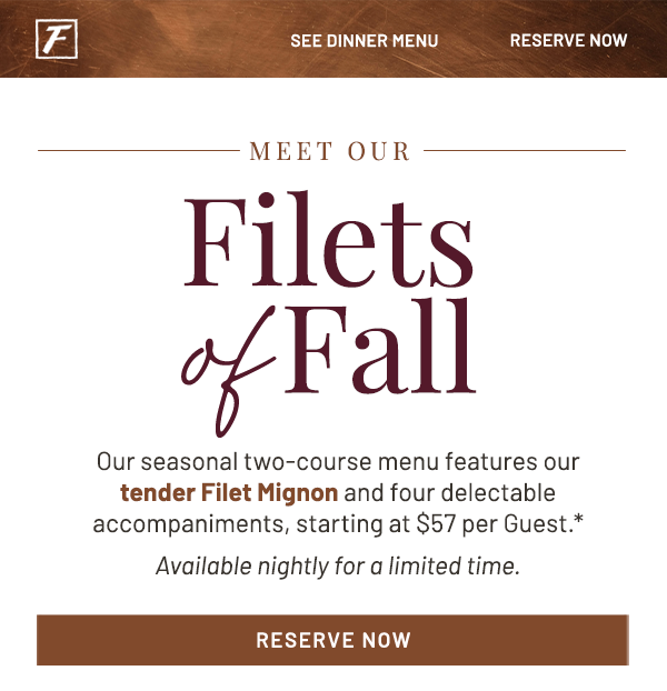 Meet Our Filets of Fall