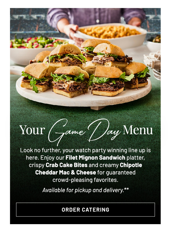 Your Game Day Menu