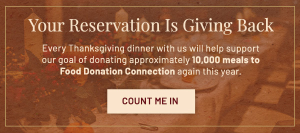 Your Reservation is Giving Back
