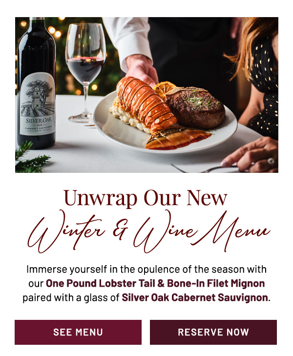 Unwrap Our New Winter and Wine Menu