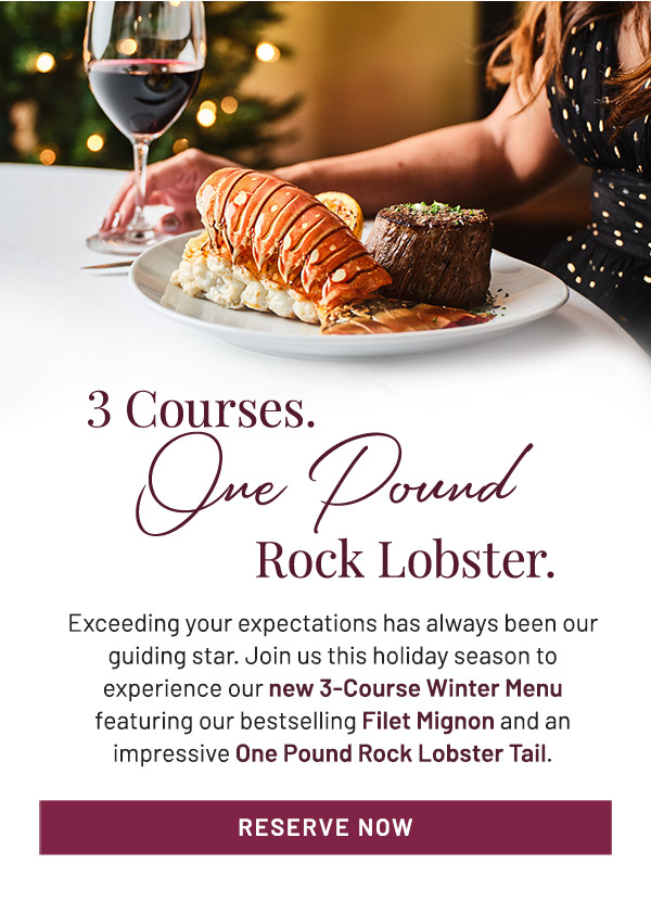 3 Courses One Pound Rock Lobster