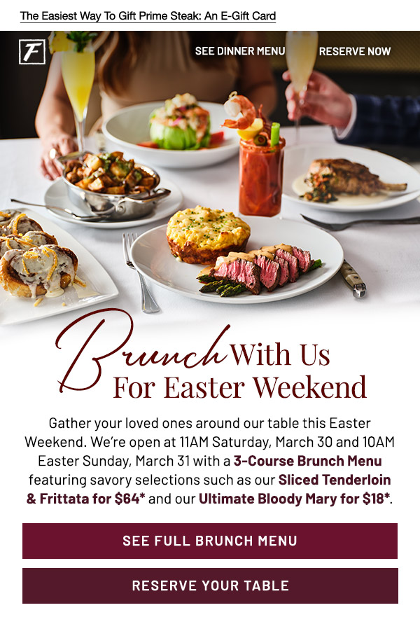 Brunch With Us For Easter Weekend