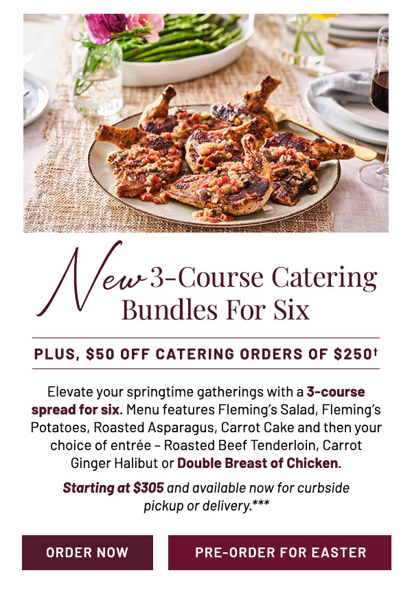 New 3-Course Catering Bundles For Six