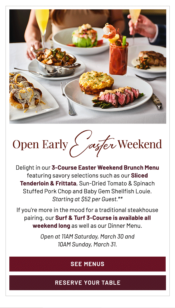 Open Early Easter Weekend
