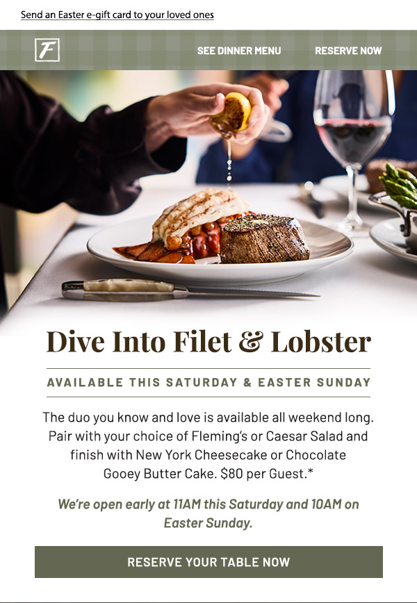 Dive Into Filet and Lobster