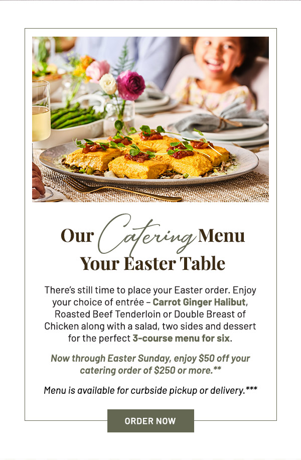 Our Catering Menu Your Easter Table