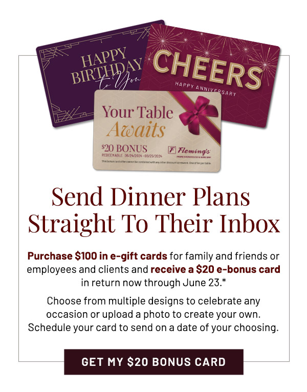 Recieve a $20 Bonus Card