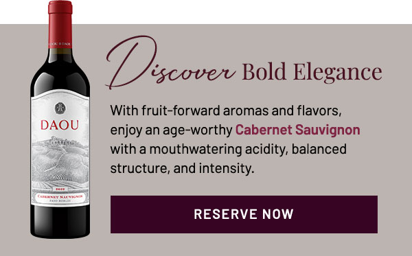 Discover Bold Elegance. With fruit-forward aromas and flavors, enjoy an age-worthy Cabernet Sauvignon with a mouthwatering acidity, balanced structure, and intensity.