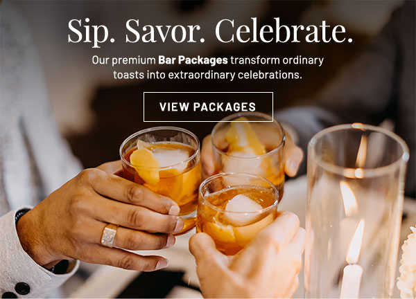 Our premium Bar Packages transform ordinary toasts into extraordinary celebrations.