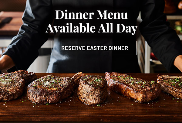 Dinner Menu Available All Day