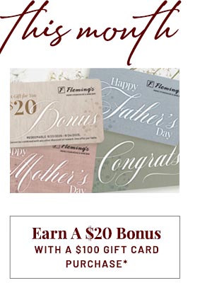 Earn A $20 Bonus With A $100 Gift Card Purchase*