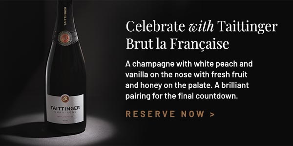 A champagne with white peach and vanilla on the nose with fresh fruit and honey on the palate. A brilliant pairing for the final countdown.