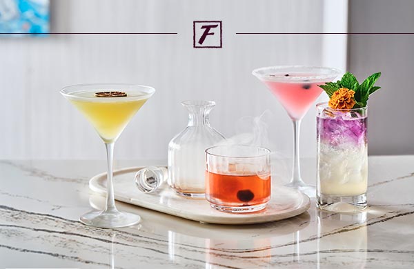 Fleming's Smoked Old Fashioned, Butterfly Effect, and Agave My Heart