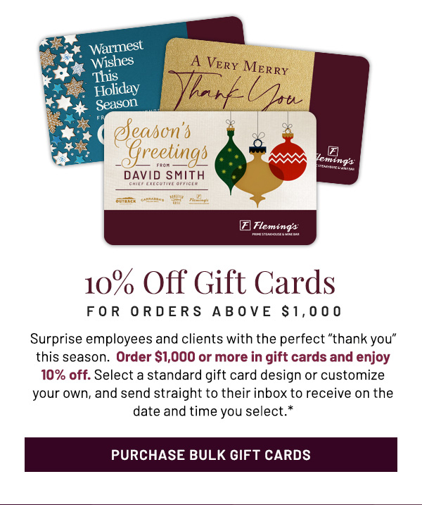 10% Off Gift Cards