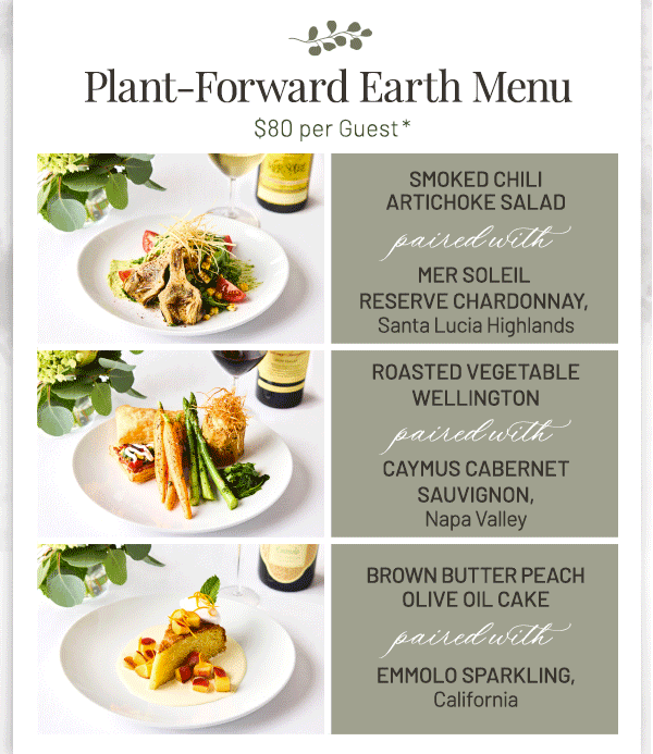 Plant-Forward Earth Menu