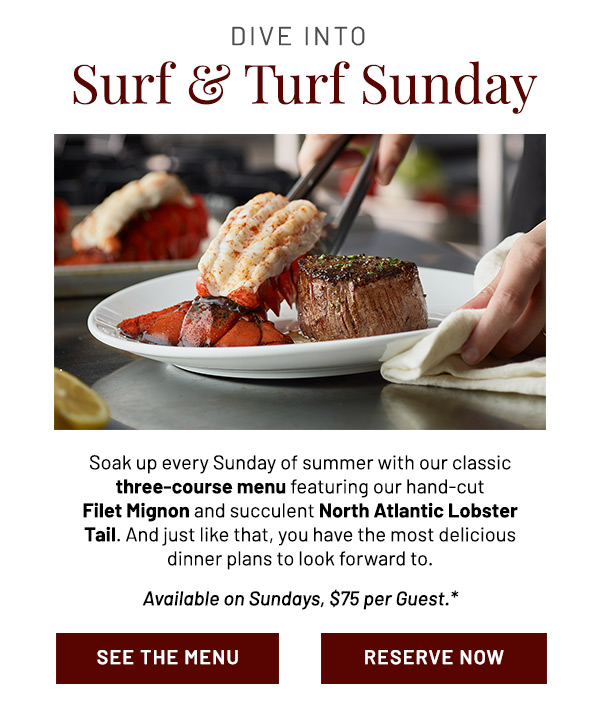 Dive Into Surf & Turf Sundays