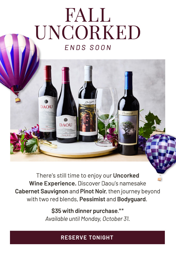 Fall Uncorked Ends Soon