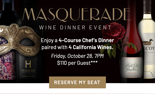 Masquerade Wine Dinner Event