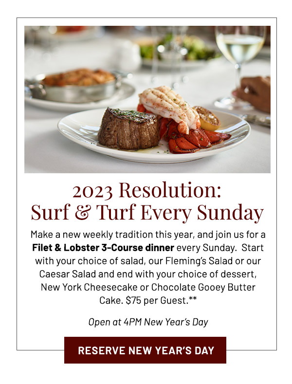 2023 Resolution: Surf and Turf Every Sunday