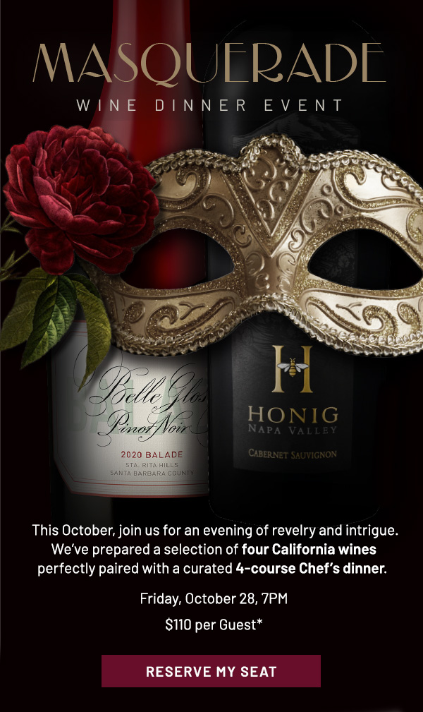 Masquerade Wine Dinner Event