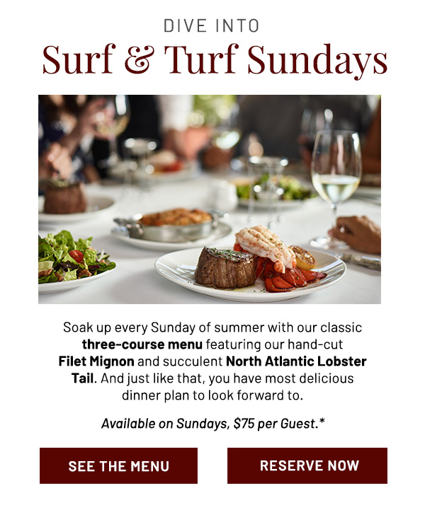 Dive Into Surf & Turf Sundays